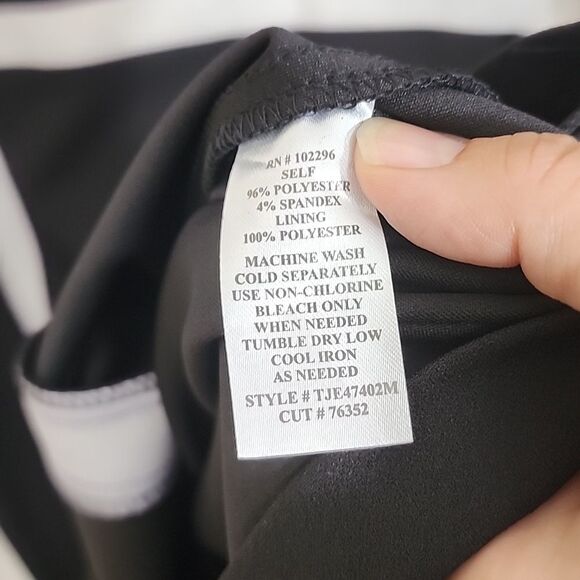 Connected Apparel women's black and white mature career wear dress plus 16 NWT - Picture 5 of 11